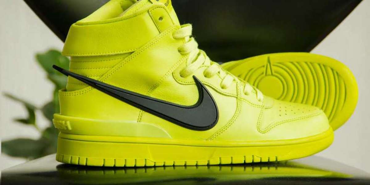 Brighten up the holidays with the Nike Dunk High Ambush Flash Lime